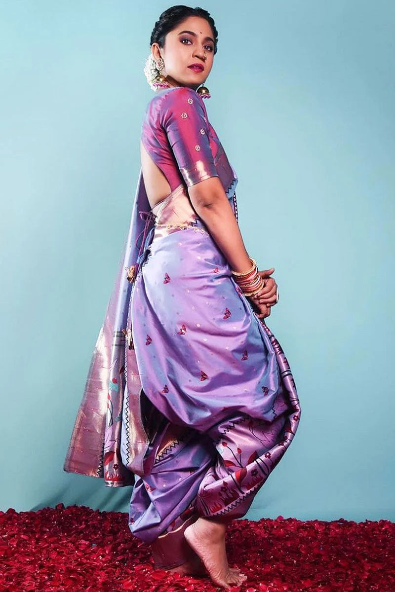 Dhoti Style Marathi Paithani Saree 2024 Chic And Trendy