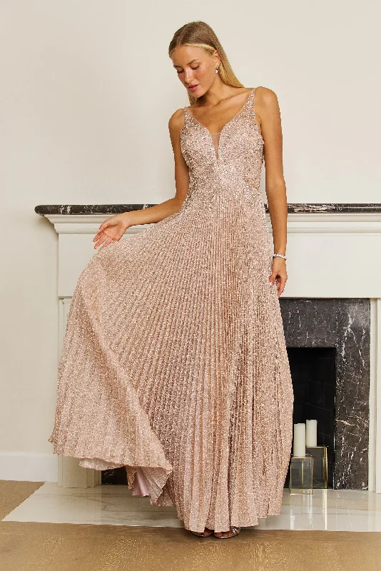 Long Formal Pleaded Evening Dress Great Prices On Feminine Styles