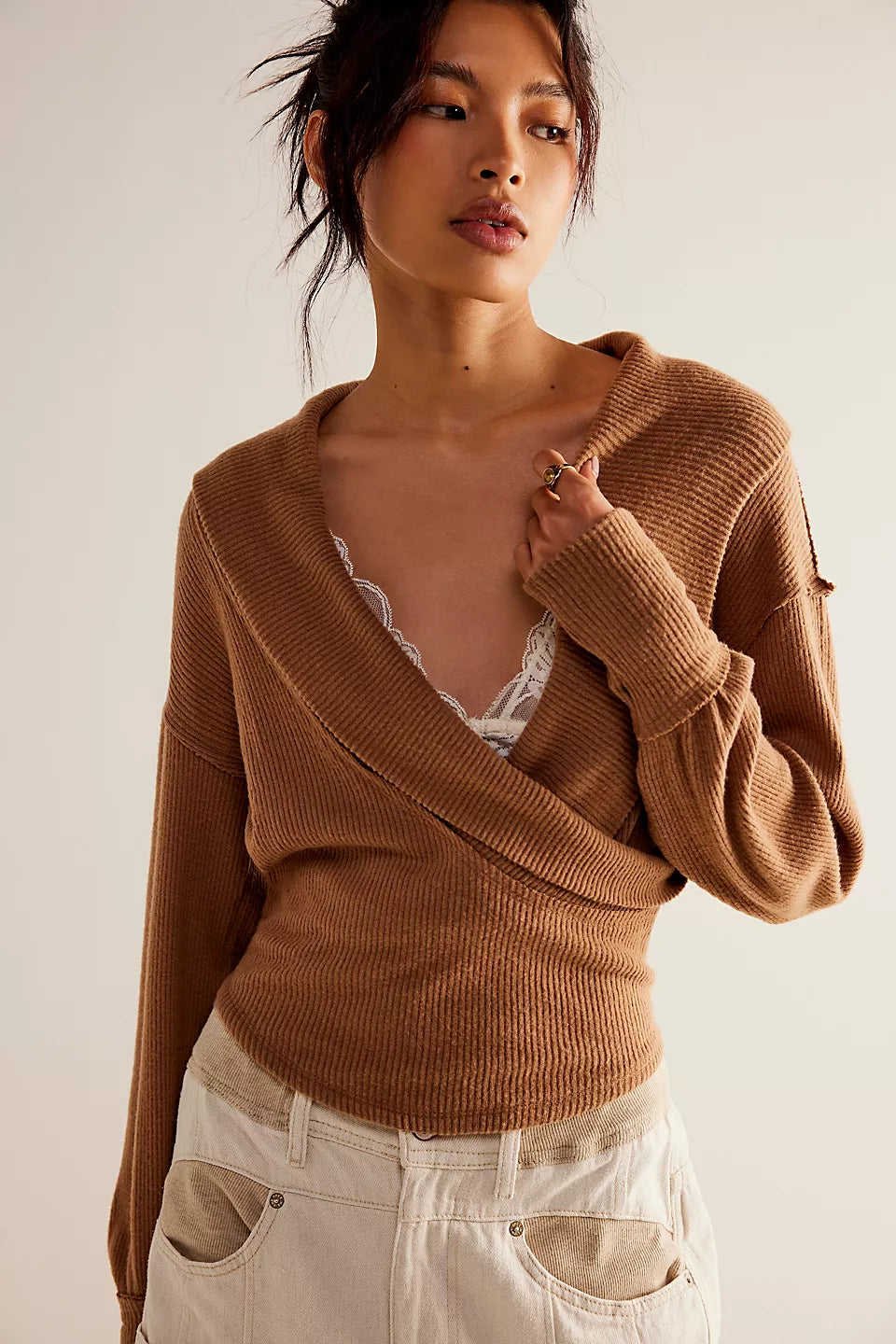 Free People We The Free Hold Me Close Pullover - Tobacco Brown Crazy Price Slashing