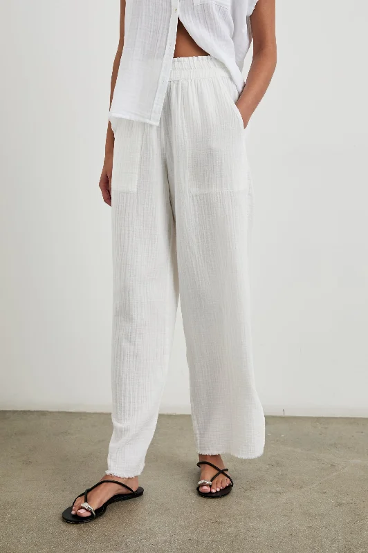 LEON PANT - WHITE Classic Timeless Elegant Style