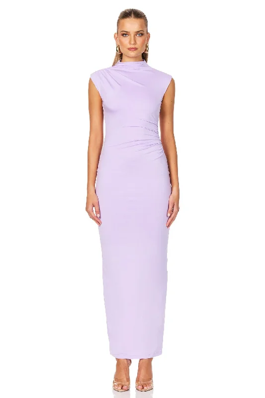 Nookie Olivia High Neck Midi Dress - Lilac Fashion For Every Occasion