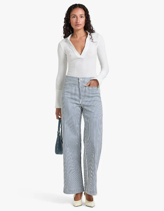 Tailored Trouser - Seaport Stripe Summer Fashion