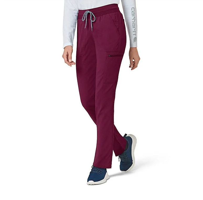 Carhartt Women's Rugged Flex® Slim Leg Scrub Pant_Wine Chic & Cozy Collection