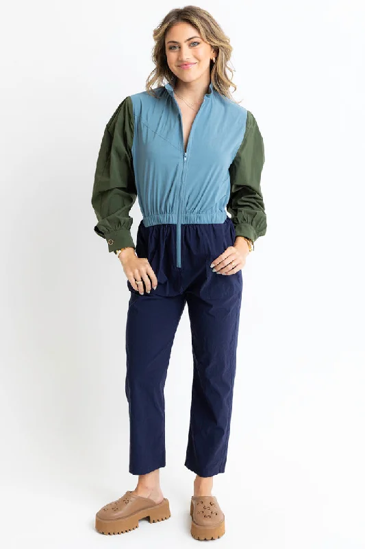 Color Block Performance Jumpsuit Holiday Attire Sale