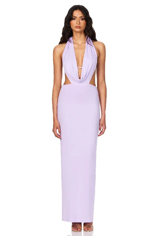 Nookie Olivia Drape Dress - Lilac Hot Styles