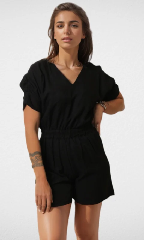 Women Jumpsuit Short (Black) Premium Fashion