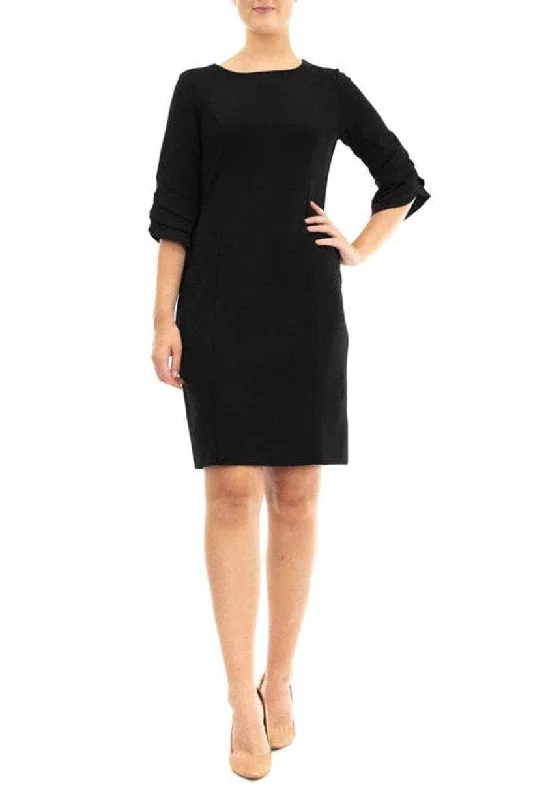 Nina Leonard L1040A - Quarter Sleeve Sheath Dress Athleisure Wear Promotion