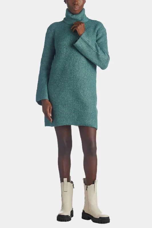 Abbie Sweater Dress In Foliage Green Seasonal Fashion