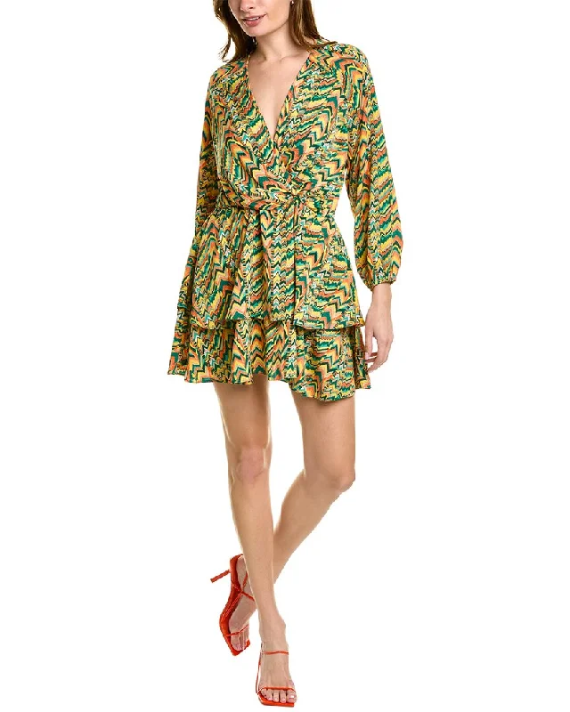 ANNA KAY Surplice Mini Dress Disco - Inspired Retro Dance Look