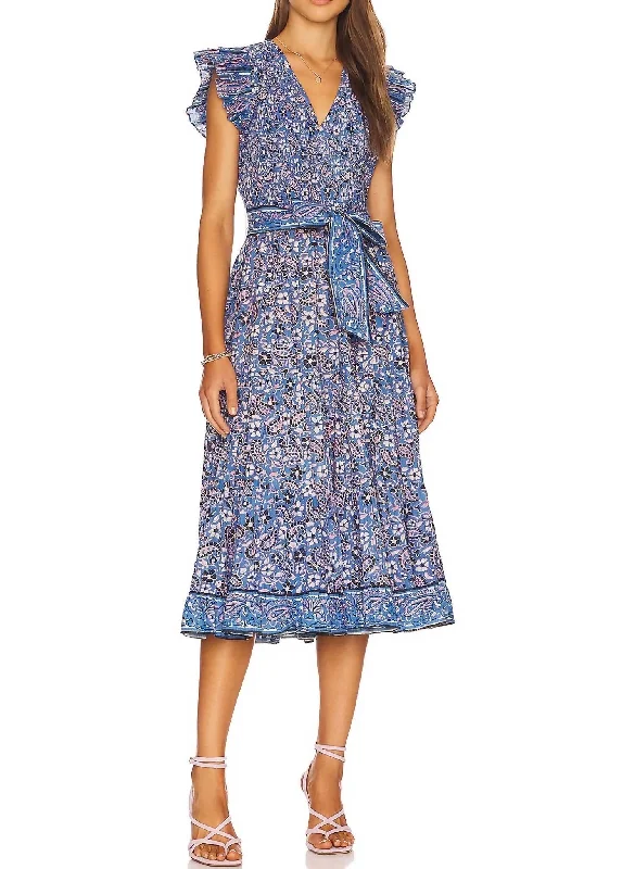 Autumn Midi Dress In Paisley Print Imeless Style