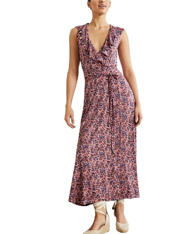 Boden Saskia Wrap Jersey Maxi Dress Trendy Fashion Sale