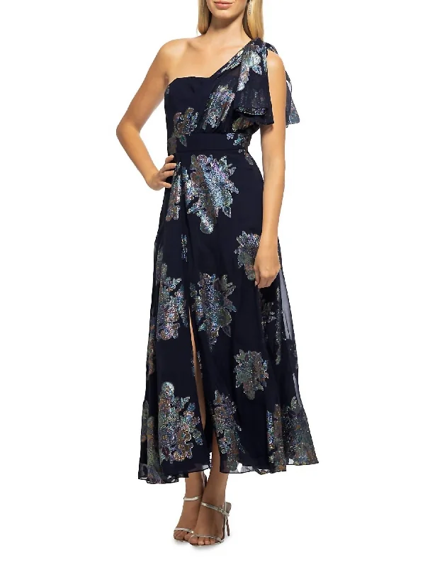 Erina Dress By Shoshanna In Navy Multi Casual Chic Clothing