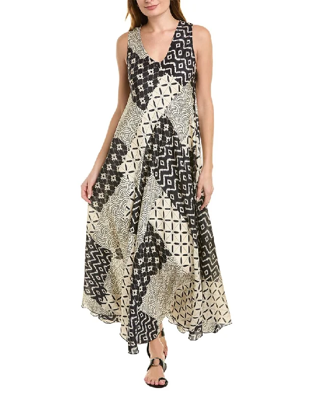 Johnny Was Marasusa Silk Maxi Dress Dreamy Draping