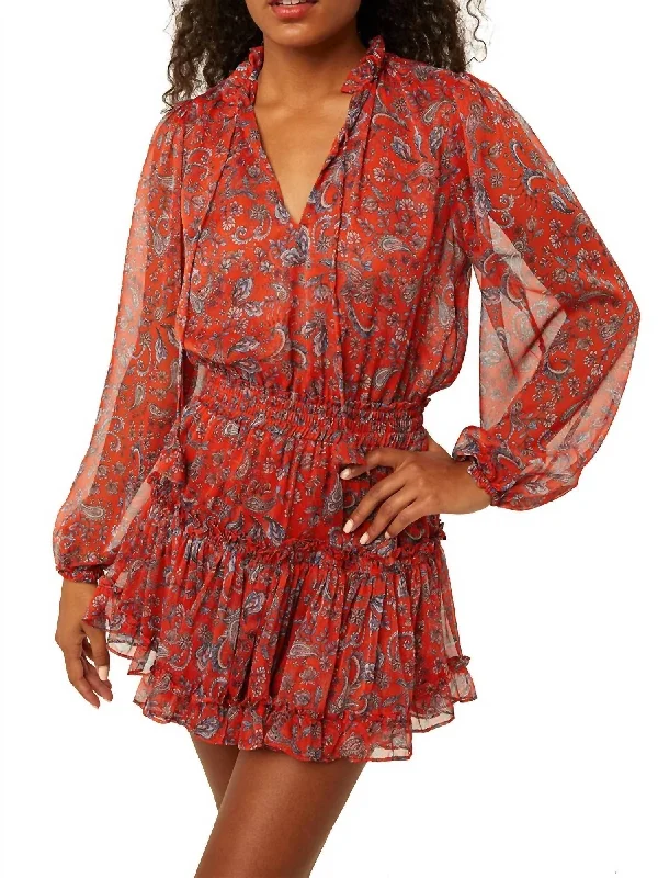 Lorena Dress in Aranciatta Paisley Refined Simplicity