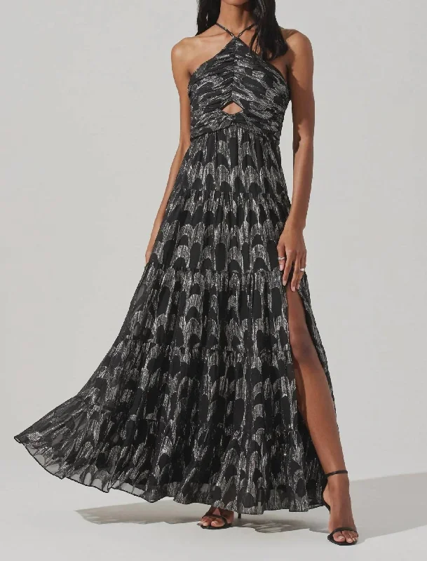 Madeline Dress In Black Silver Clearance Event