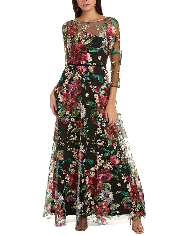 Marchesa Notte Floral Gown Flash Sale Fever