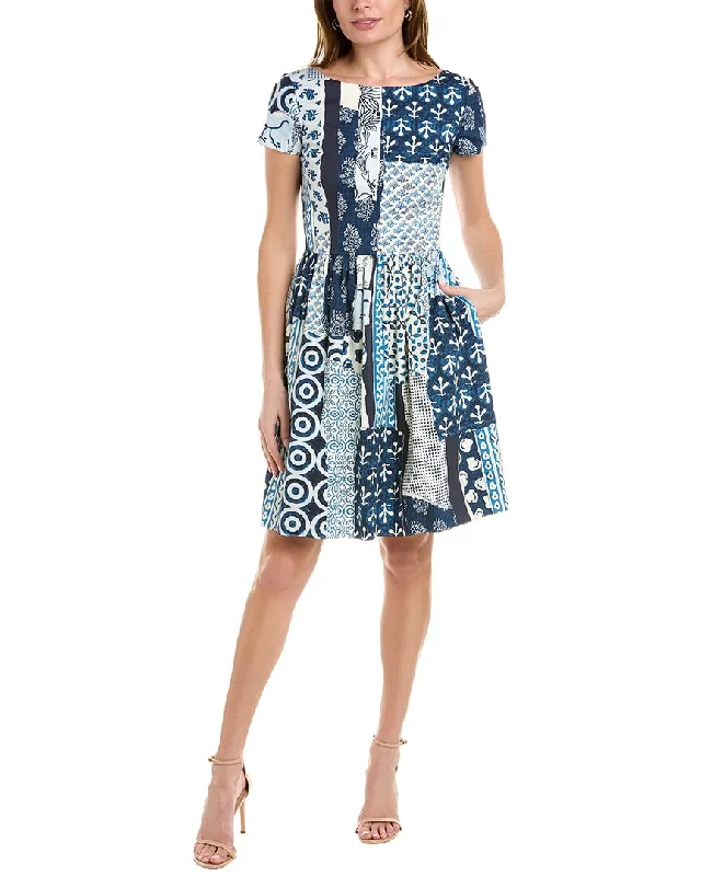 Oscar de la Renta Collage A-Line Dress Trendy Attire For Her