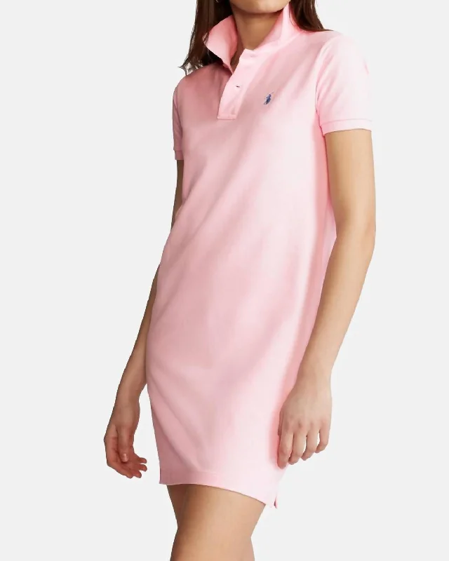 Polo Shirt Dress In Pink Versatile Wardrobe Essentials