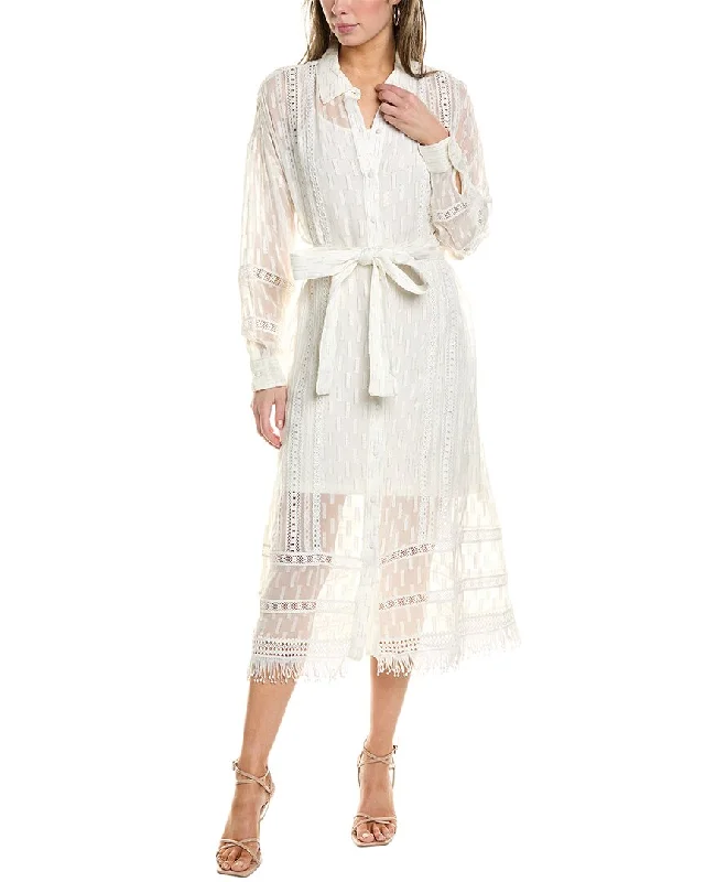 Rococo Sand Lace Insert Shirtdress Effortless Sophistication