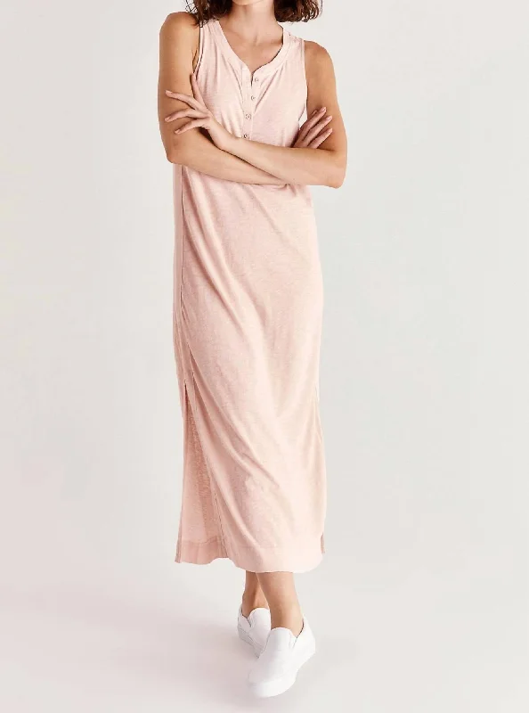 The Summertown Maxi Dress in Muted Blush Contemporary Chic