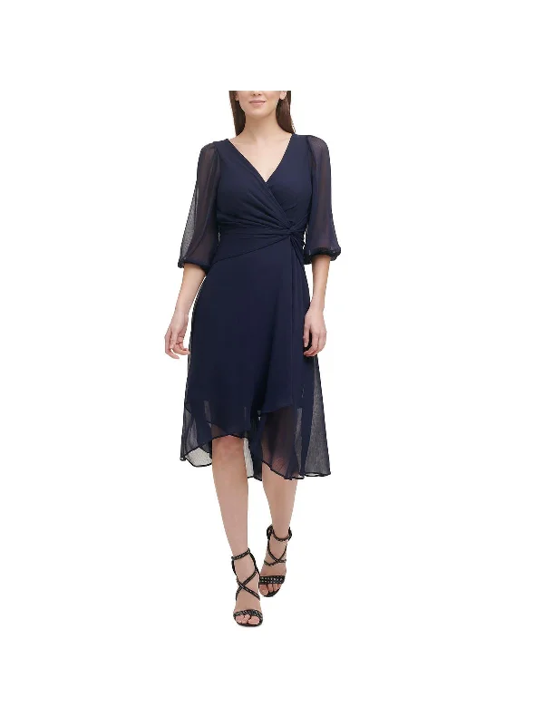 Womens Chiffon Hi-Low Cocktail and Party Dress Trendy New Clothes