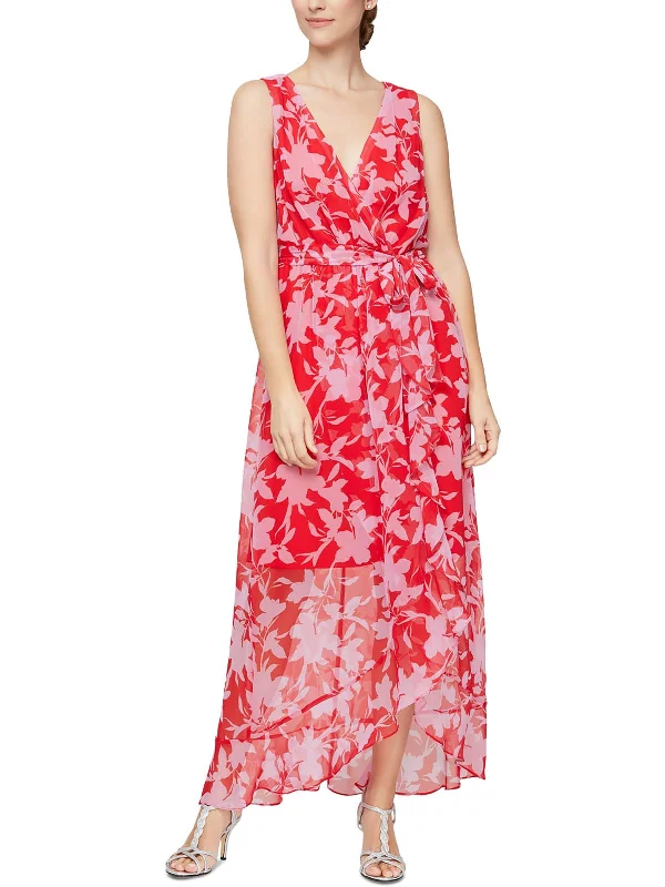 Womens Floral Faux Wrap Maxi Dress New Season Fashion Preview