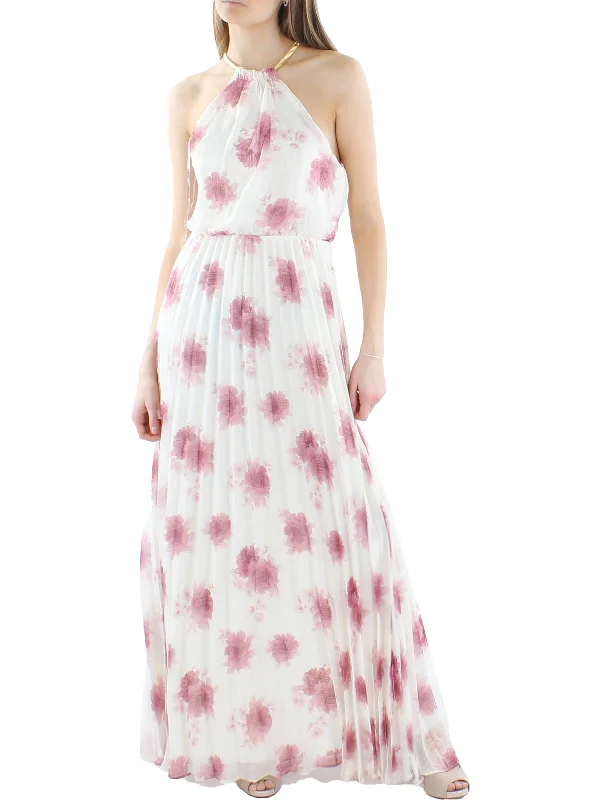 Womens Floral Print Maxi Evening Dress Special Offer