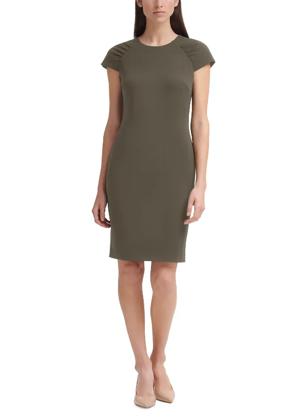 Womens Gathered Above Knee Sheath Dress Style Revolution