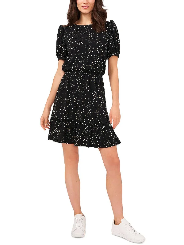 Womens Ruffled Midi Fit & Flare Dress Trendy Pulse