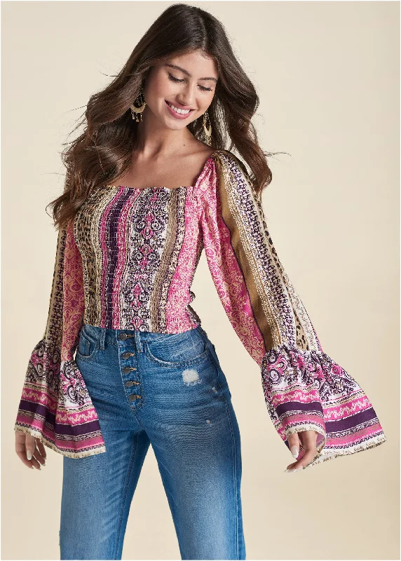 Sandstorm Stripe Top - Pink Multi Unbeatable Prices