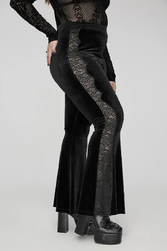 Blairwitch Black Velvet Bell Bottoms [Plus Size] Modern Women's Fashion