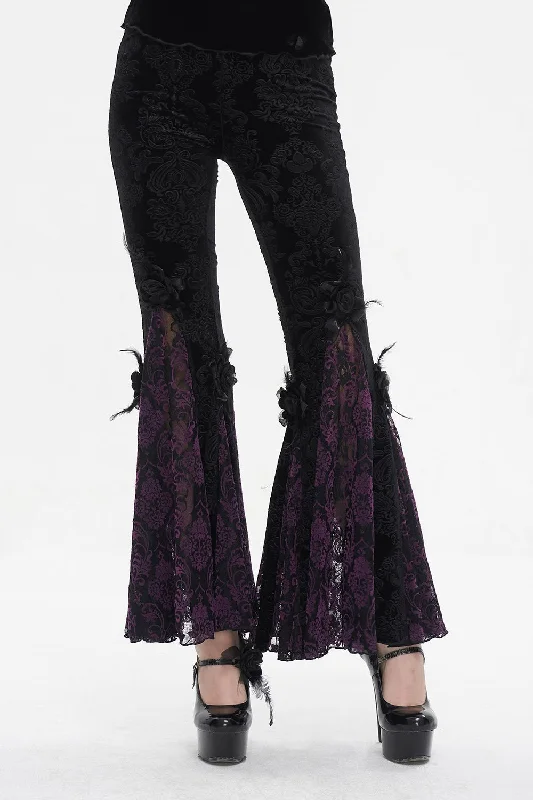 Bordeaux Gothic Bell Bottoms [PURPLE] Now On Sale For Chic Urban Styles