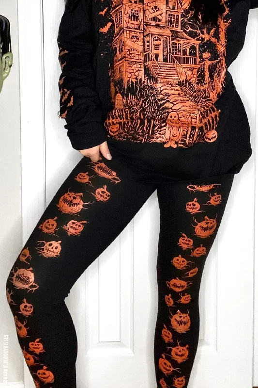 Possessed Pumpkin Patch Leggings Graceful Cut