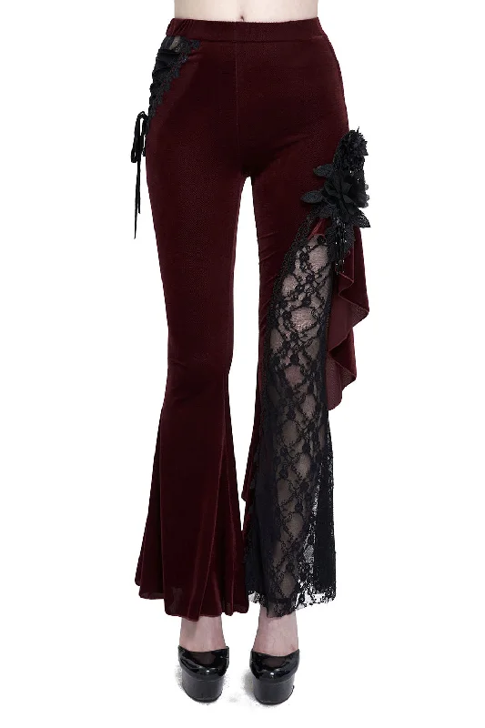 Red Wine Velvet Bell Bottoms Father's Day Deals